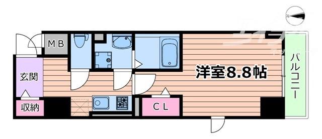 グランMコート新大阪(1K/7階)の間取り写真