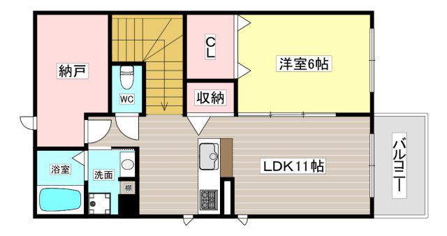 グリーンフォレスト西宮4(1SLDK/1階)の間取り写真