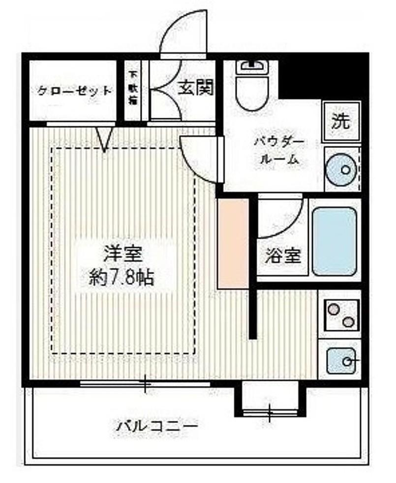 ヴィーブ本郷(ワンルーム/4階)の間取り写真