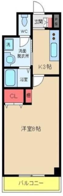 NK氷川マンション(1K/7階)の間取り写真