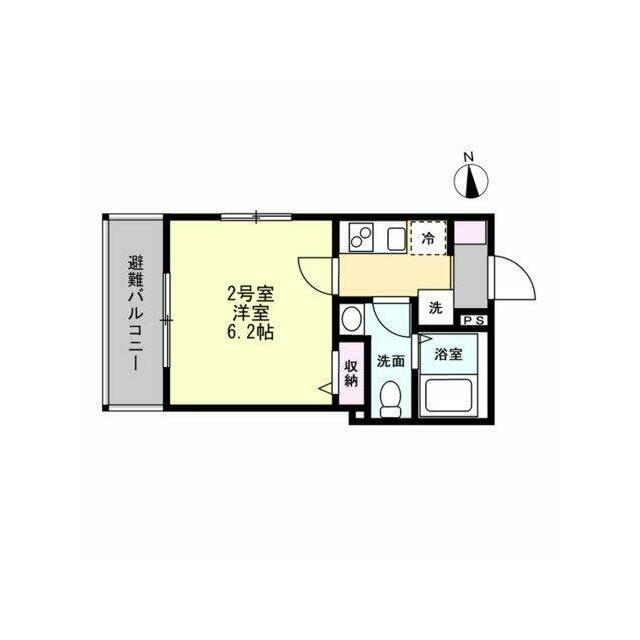 ベイルーム本厚木クレスト(1K/3階)の間取り写真