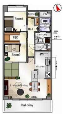 ライオンズマンション姫路東今宿(2SLDK/6階)の間取り写真