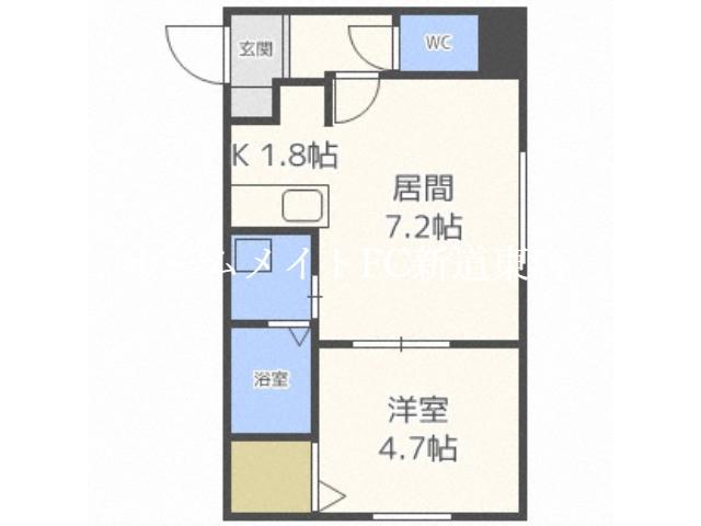 T147(1LDK/3階)の間取り写真