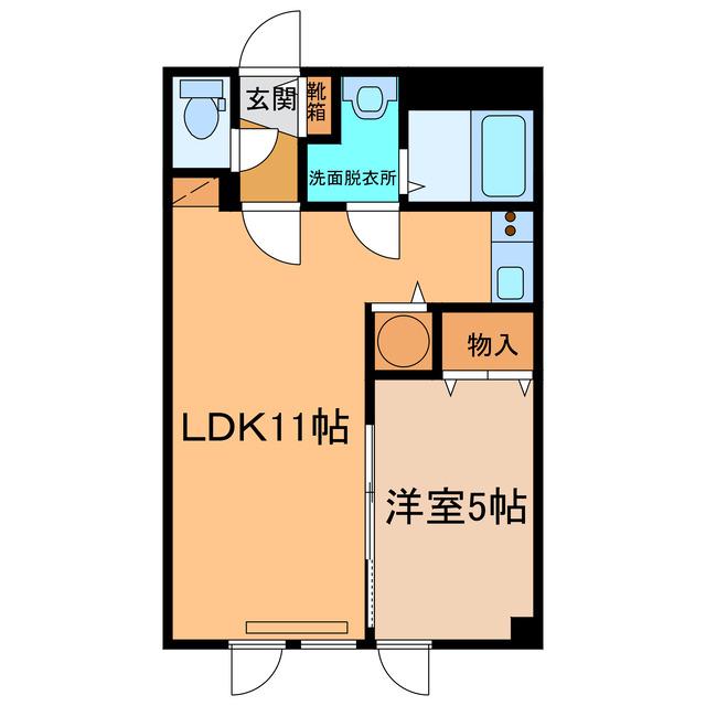 ヴェール220(1LDK/3階)の間取り写真