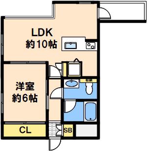 ウィンディコート(1LDK/2階)の間取り写真
