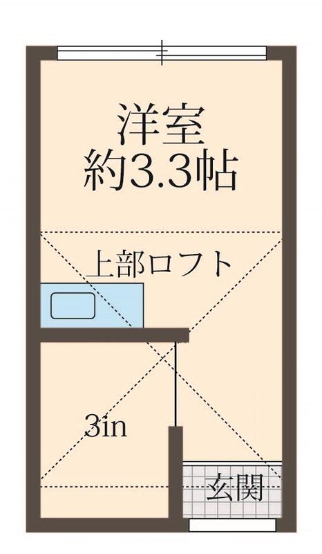 ラフィーユマルナンB棟(ワンルーム/2階)の間取り写真