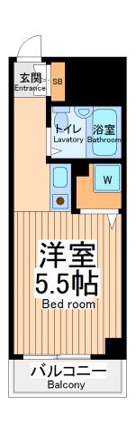 サイトピア(ワンルーム/2階)の間取り写真