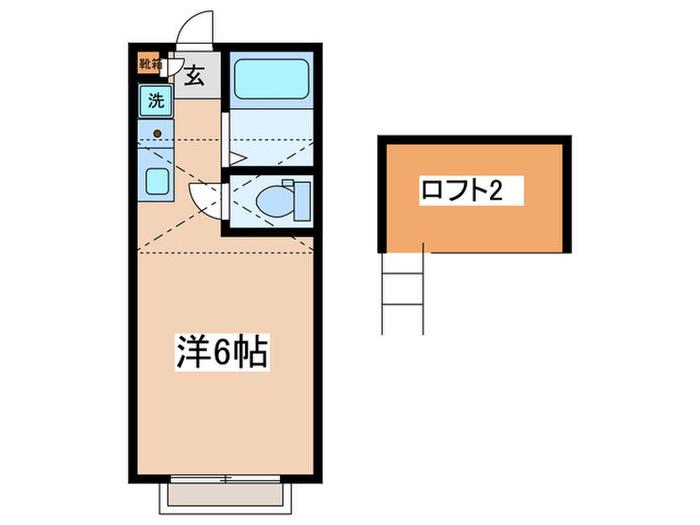 ララ二俣川NO3(ワンルーム/1階)の間取り写真