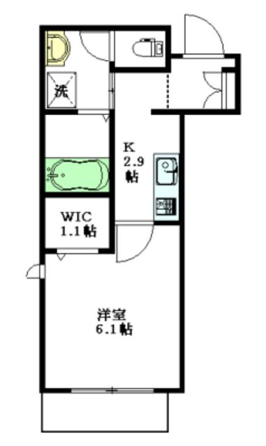 MMテラス中野(1K/1階)の間取り写真