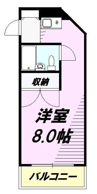 エトワール暁町(ワンルーム/1階)の間取り写真