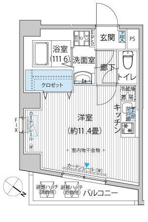 FIORE KOMAGOME(ワンルーム/3階)の間取り写真