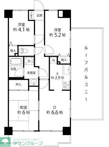 センチュリー浦和(3DK/4階)の間取り写真