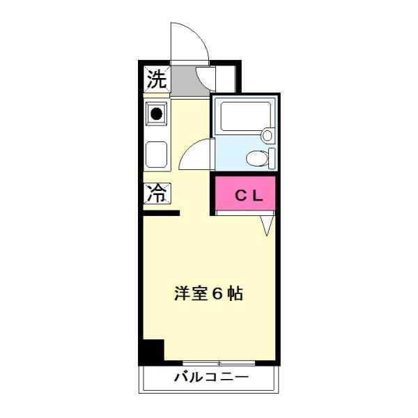 プラザ萩山(1K/4階)の間取り写真