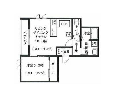へーベルメゾン代々木上原(1LDK/3階)の間取り写真
