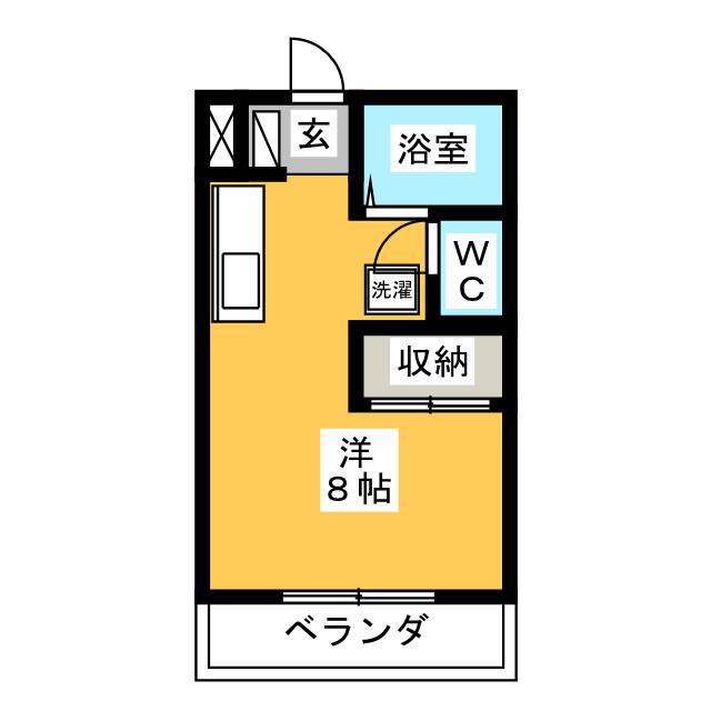 マスキャン長良(ワンルーム/4階)の間取り写真