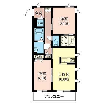 プレミール(2LDK/3階)の間取り写真
