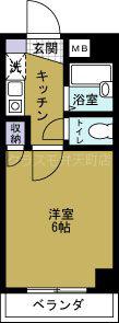 シーサイドヴィラ五番館(1K/5階)の間取り写真