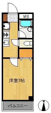 第5彦文ビル(1K/2階)の間取り写真