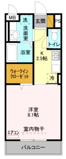 アグスター(1K/3階)の間取り写真