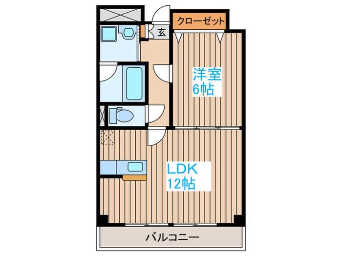 サークル10ビル(1LDK/8階)の間取り写真