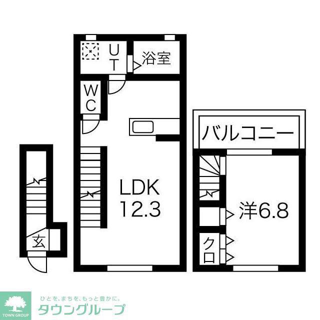 プラチナフォルム東中野(1LDK/2階)の間取り写真
