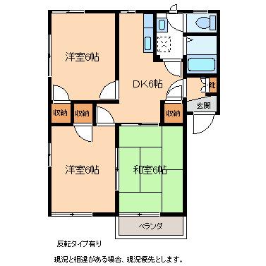 コーポ高橋 A(3DK/1階)の間取り写真