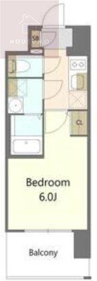 インザライフ大阪イースト RESIDENCE(1K/8階)の間取り写真