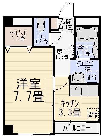 サンパレスM(1K/2階)の間取り写真