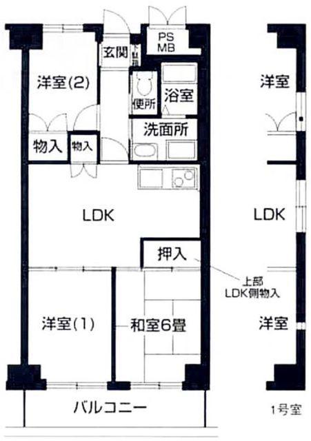 セレクト南万騎が原(3LDK/2階)の間取り写真