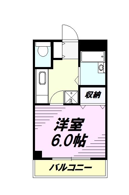 グランドール(1K/3階)の間取り写真