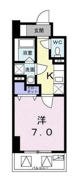 SASON(1K/3階)の間取り写真