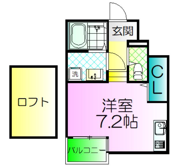 あんしん出島町(ワンルーム/1階)の間取り写真