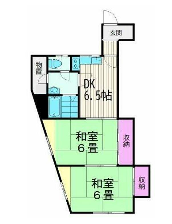 チコハウス(2K/2階)の間取り写真