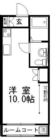 フリーダム SEED(ワンルーム/2階)の間取り写真