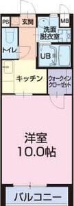 グレイスエーリ(1K/2階)の間取り写真