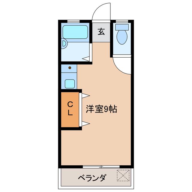 コーポ松尾(ワンルーム/1階)の間取り写真