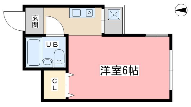 エスパストランキル(ワンルーム/1階)の間取り写真