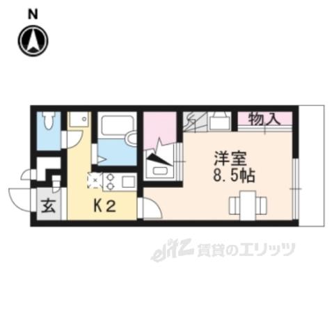レオパレスルミエール冨陽ヶ丘(1K/1階)の間取り写真