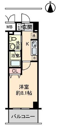 グルーヴ日本橋(1K/9階)の間取り写真
