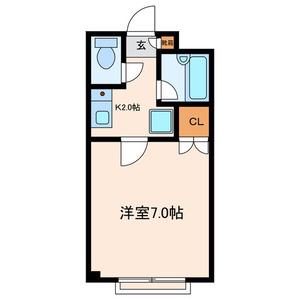 スピカ中山(1K/3階)の間取り写真