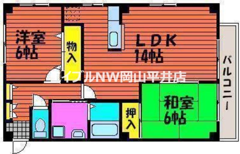クレアメゾンIII(2LDK/1階)の間取り写真