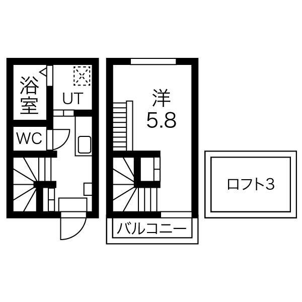 CASA FIGLIOLA(ワンルーム/1階)の間取り写真