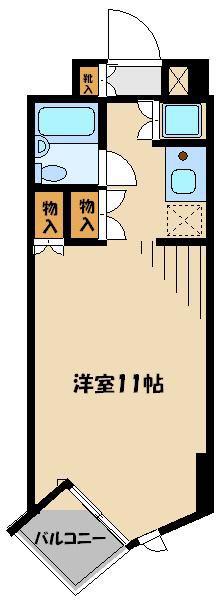 ドミトリー原町田(ワンルーム/7階)の間取り写真