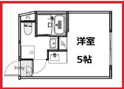 ボアソルテ五反野II(ワンルーム/1階)の間取り写真