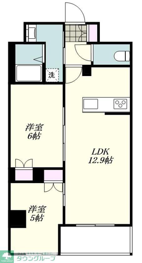 ロイジェント戸越銀座(2LDK/7階)の間取り写真