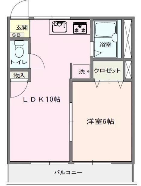 メゾンいしかわ(1LDK/2階)の間取り写真