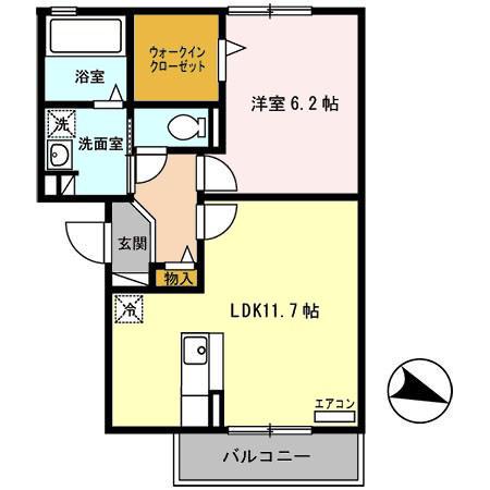 テ キューロ クアトロ(1LDK/3階)の間取り写真