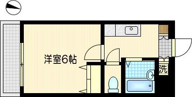 日進アーバン(1K/4階)の間取り写真