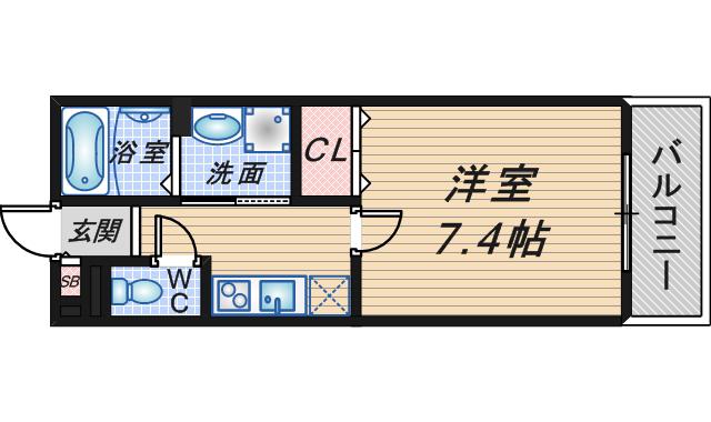 サンシャリテ西緑丘(1K/1階)の間取り写真