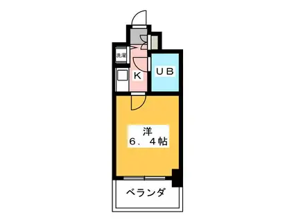 メインステージ武蔵関(1K/3階)の間取り写真